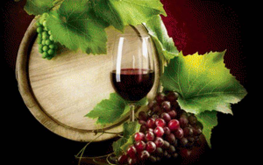 Бокал вина - виноград, вино - предпросмотр