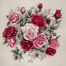 Оригинал схемы вышивки «букет роз» (№1125352)