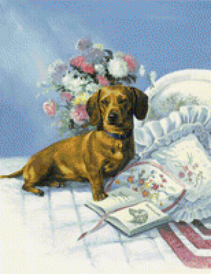 0243 - картина, собака, красота, животные, природа - предпросмотр