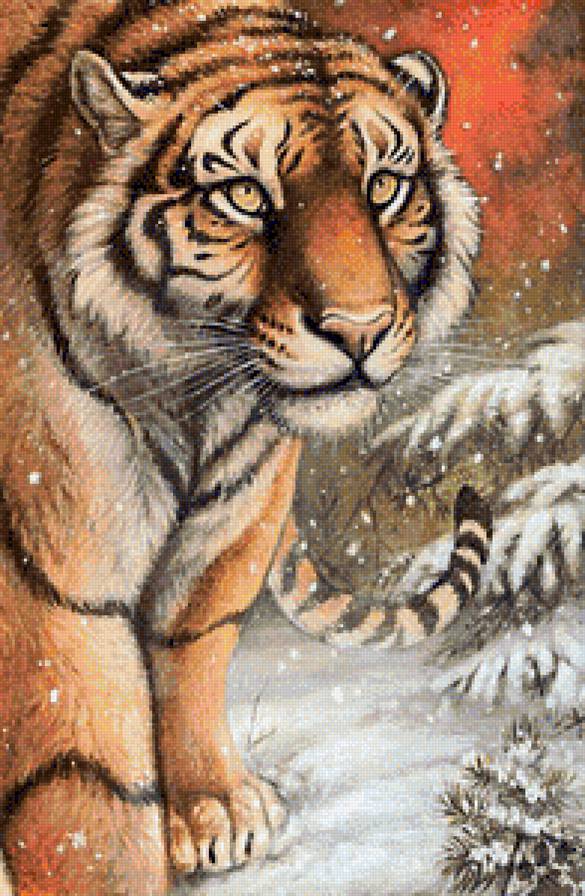 хозяин тайги - лес, тигр, хищники, зима, тайга - предпросмотр