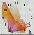 Оригинал схемы вышивки «часы бабочка» (№1126942)