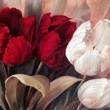 Схема вышивки «тюльпаны»