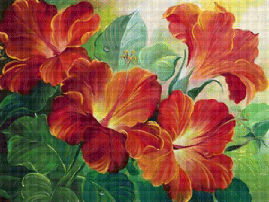 Гибискус - цветок, букет, цветы - предпросмотр