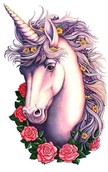 Единорог - цветок, роза, фентези, розы, цветы - оригинал