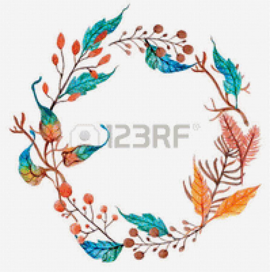 осенний венок - венок - предпросмотр