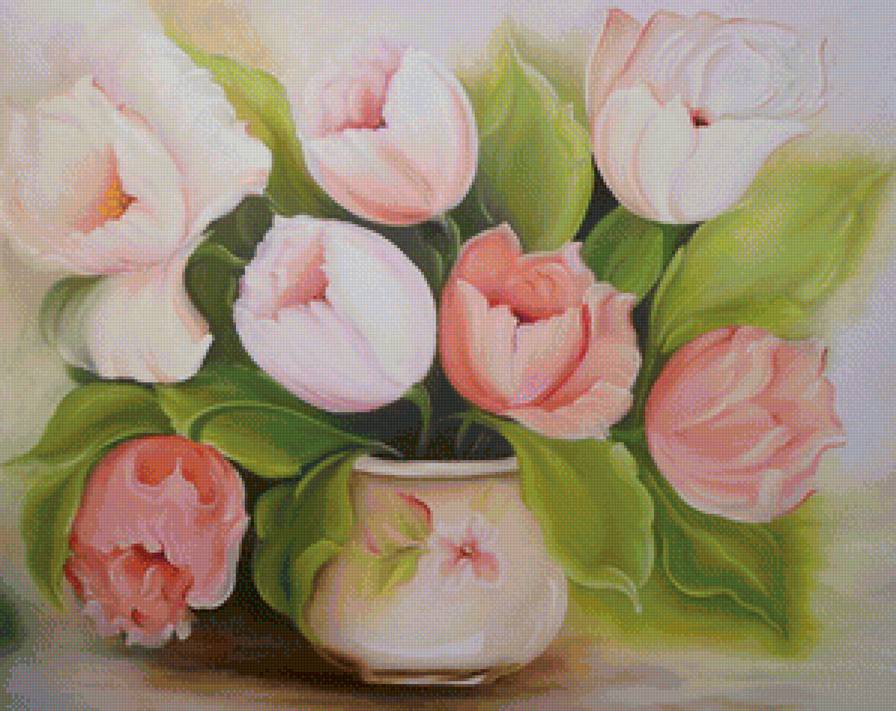 Тюльпаны - тюльпаны, букет, тюльпан, цветок, цветы - предпросмотр