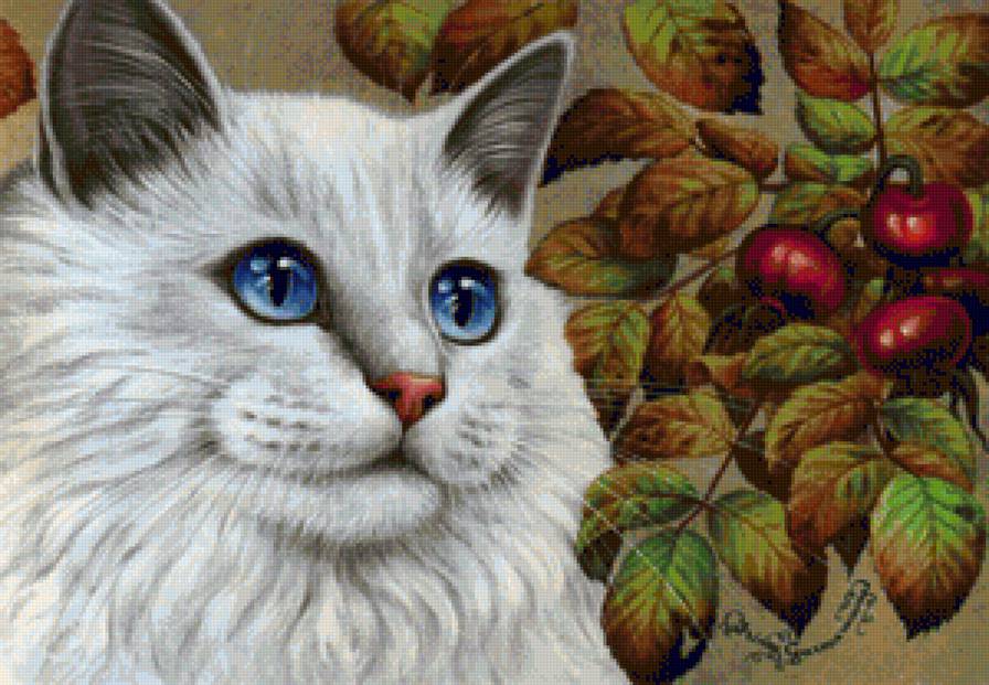 Кот и шиповник - предпросмотр