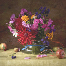 Схема вышивки «красный букет»