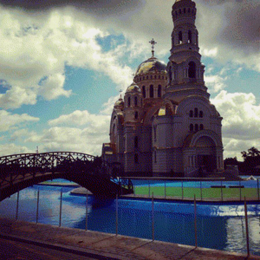 Храм у воды - вода, храм - предпросмотр