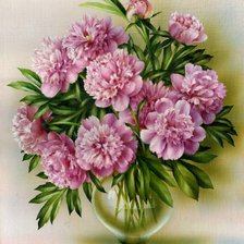 Оригинал схемы вышивки «Розовые пионы» (№1133361)