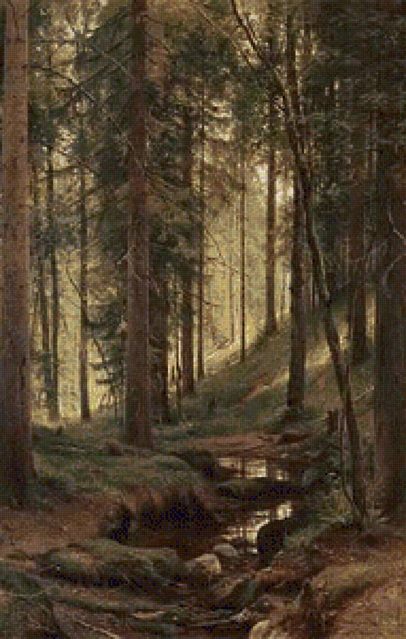 Ручей в лесу.Шишкин И.И. 1880г. - предпросмотр
