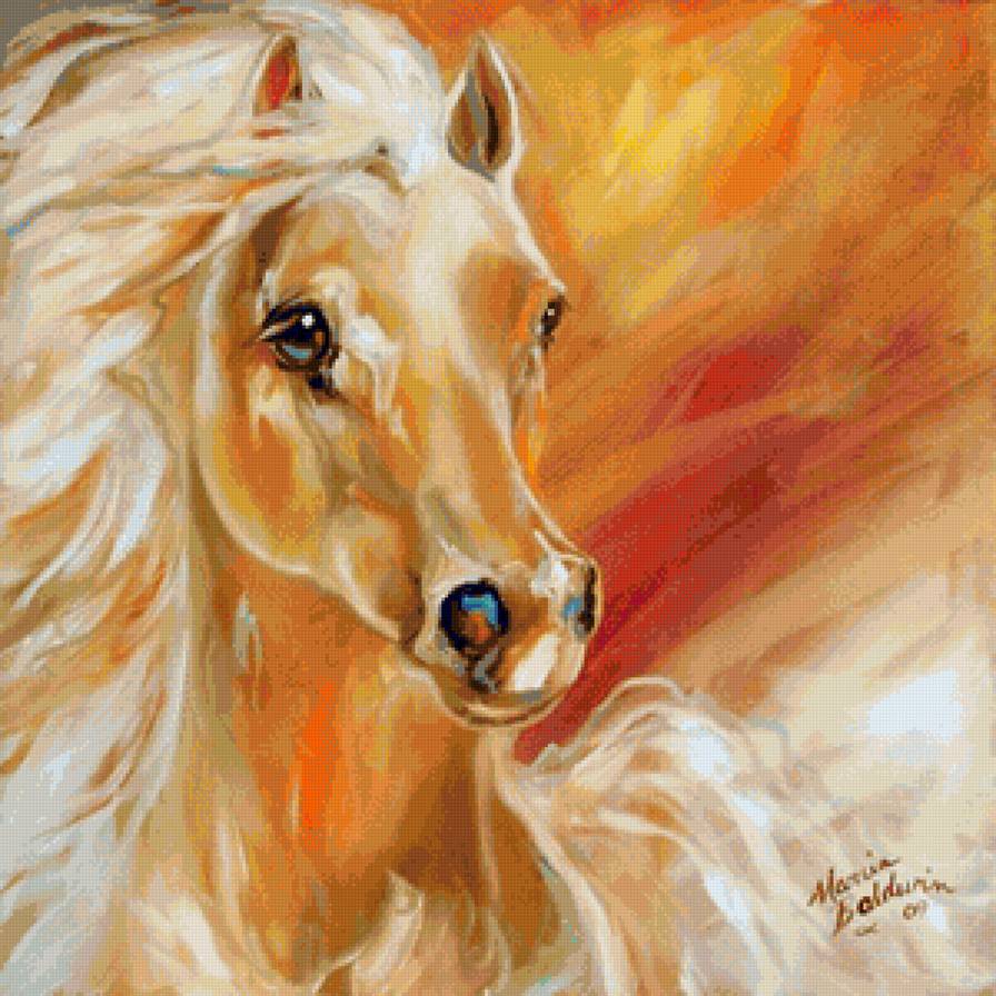 Огненная лошадь - кони, животные, лошади - предпросмотр