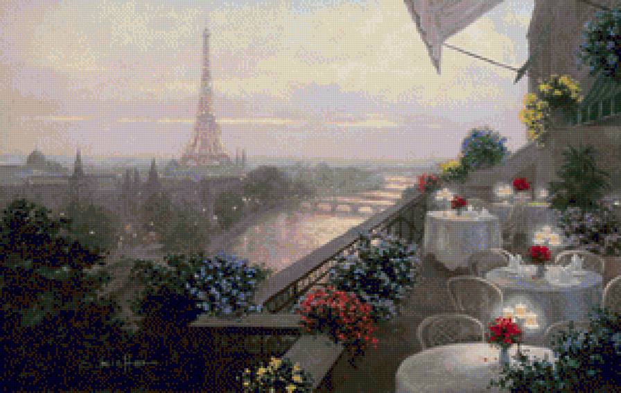 ночной Париж - картина - предпросмотр