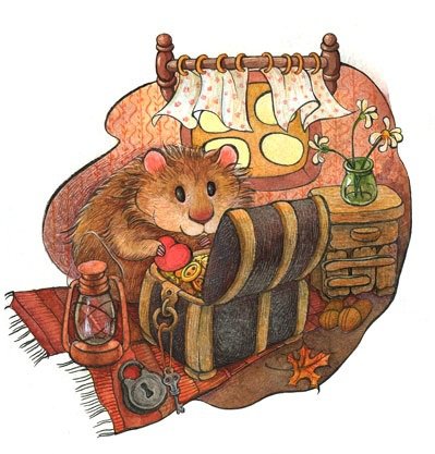 Запасы хомяка - вышивка, хобби, детское, животные, хомяк - оригинал