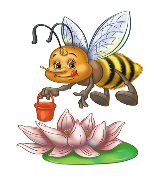 Пчелка - цветы, пчела, детская, цветок - оригинал