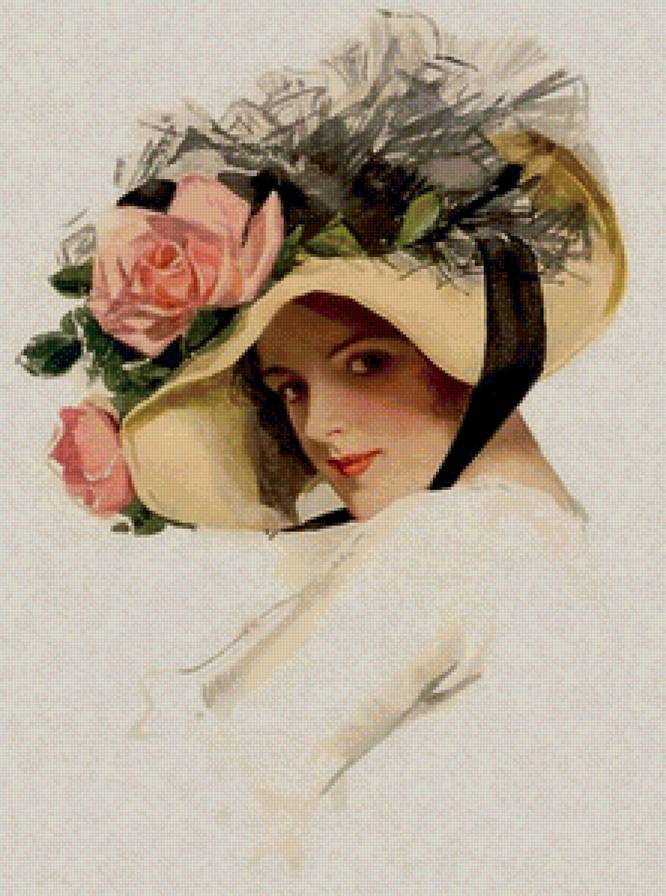 дама в шляпе - предпросмотр