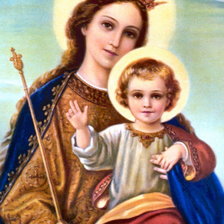 Схема вышивки «Діва Марія з дитям»