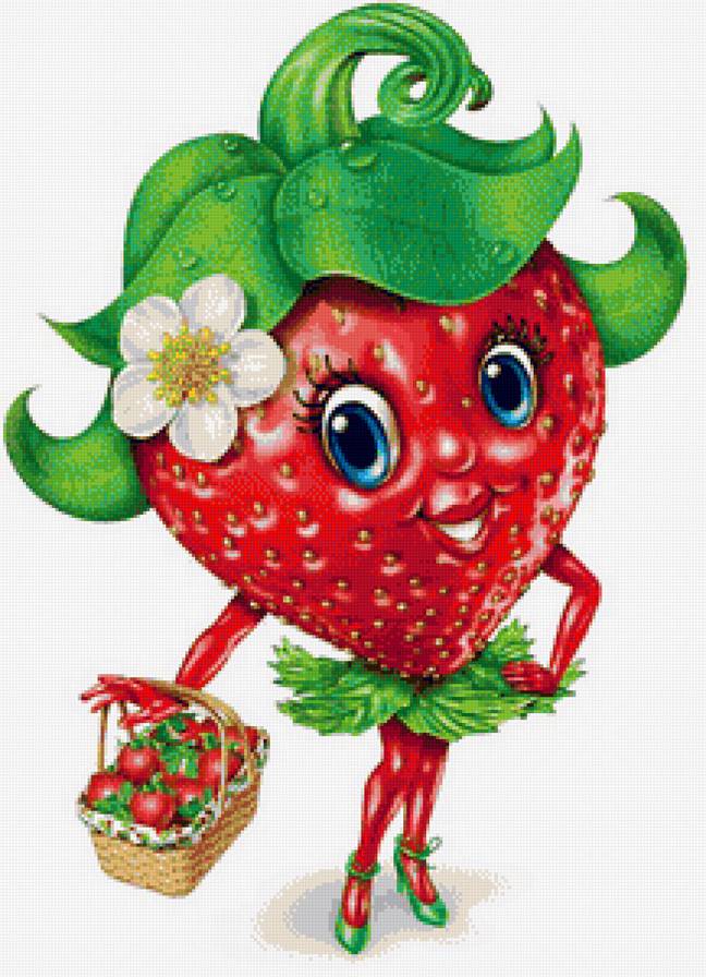 Модная клубничка - ягода, клубника, на кухню, ягоды - предпросмотр