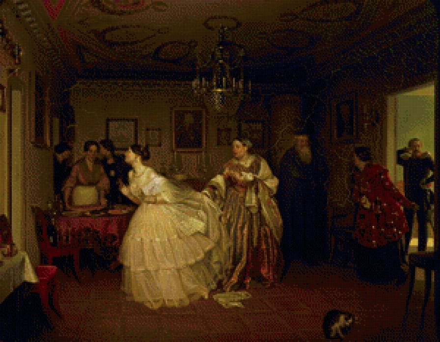 Сватовство майора - картина, невеста, неравный брак - предпросмотр