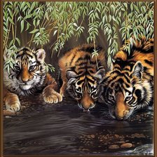 Оригинал схемы вышивки «Тигры» (№1142181)