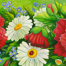 Схема вышивки «Полевые цветы»
