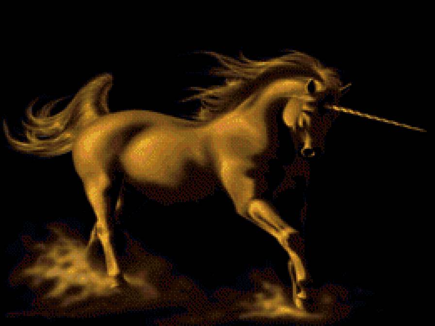 Единорог в золоте - предпросмотр