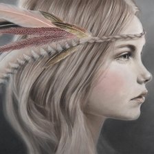 Схема вышивки «Девушка из племени»