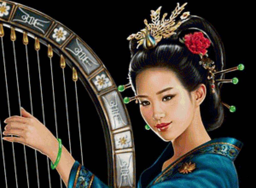 Восточная красавица - восток, япония, девушка, китай, азия, красавица, японка, китаянка - предпросмотр