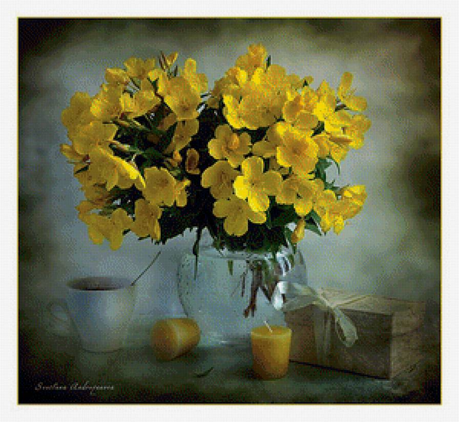 Лютики - ваза, цветы, букет - предпросмотр