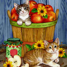 Схема вышивки «Котята»