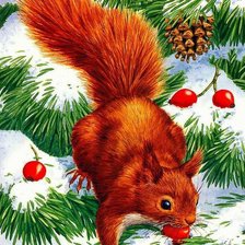 Схема вышивки «Белочка»