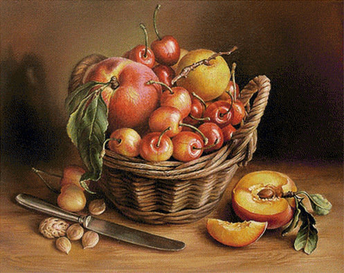 Корзина с фруктами - на кухню, фрукты, ягоды - оригинал