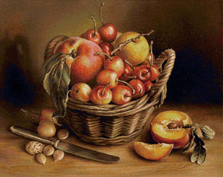 Корзина с фруктами - ягоды, на кухню, фрукты - предпросмотр