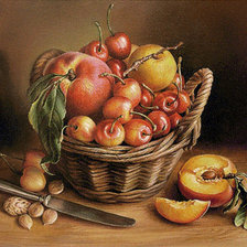 Оригинал схемы вышивки «Корзина с фруктами» (№1144396)