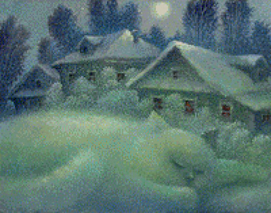 Милый зимний кот - предпросмотр