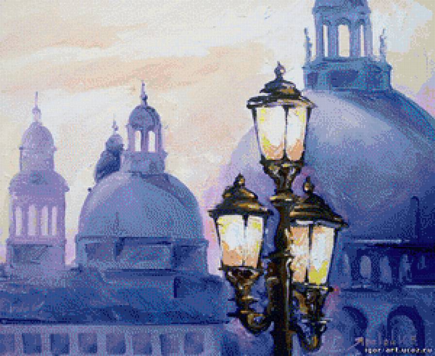 Вечер - города, фанари, вечер - предпросмотр