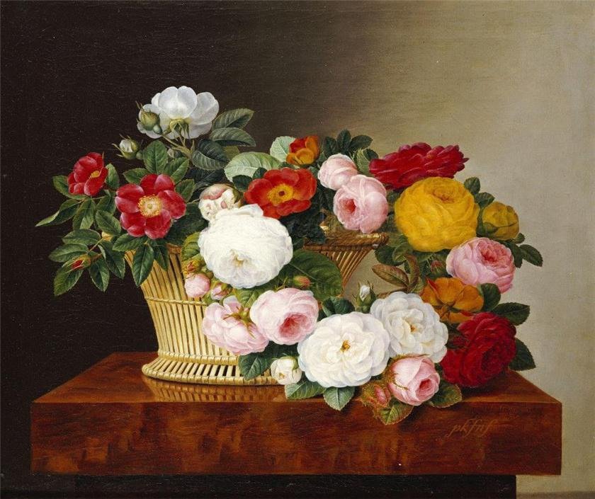 Букет в корзине - корзина, букет.цветы - оригинал