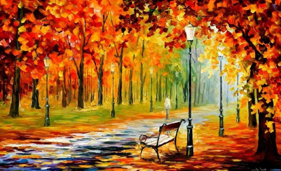 Осенняя аллея - грэм геркен, осень - оригинал