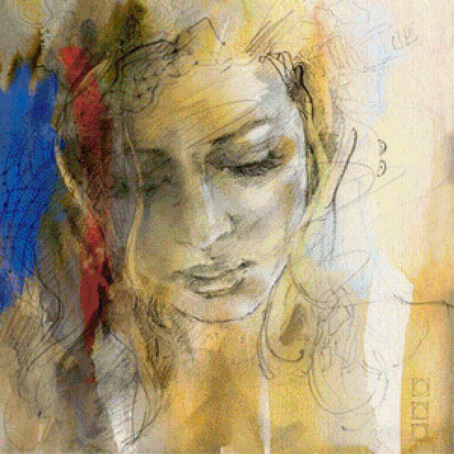 "женский образ" - живопись, девушка, портрет - предпросмотр