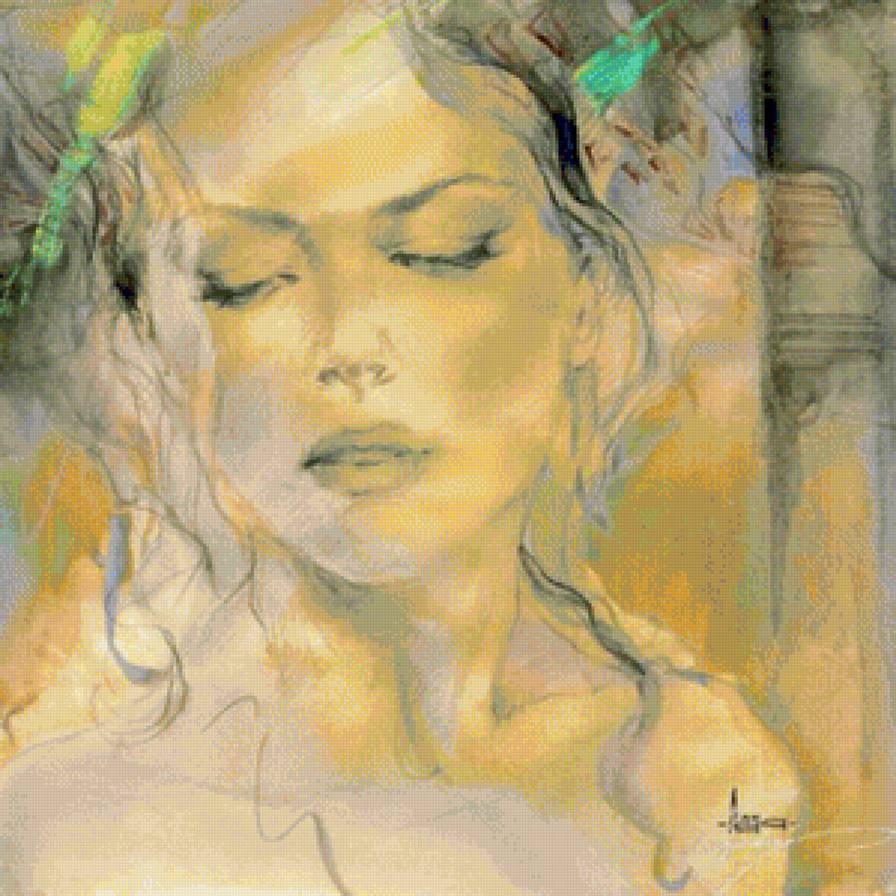 "женский образ" - живопись, девушка, портрет - предпросмотр