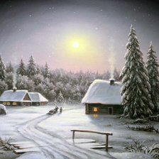 Схема вышивки «Зима»