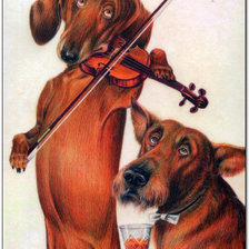 Схема вышивки «Таксиный оркестр»