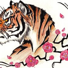 Схема вышивки «Тигр»