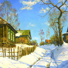 Схема вышивки «Ожидаем весну»