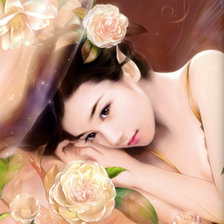 Оригинал схемы вышивки «девушка» (№1149707)