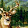 Предпросмотр схемы вышивки «Олени у ручья» (№1150228)