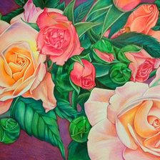 Схема вышивки «цветы»