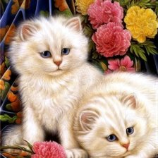 Оригинал схемы вышивки «персидские котята» (№1151698)