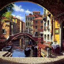 Схема вышивки «венеция утром1»