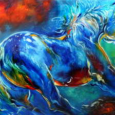 Схема вышивки «лошадь»